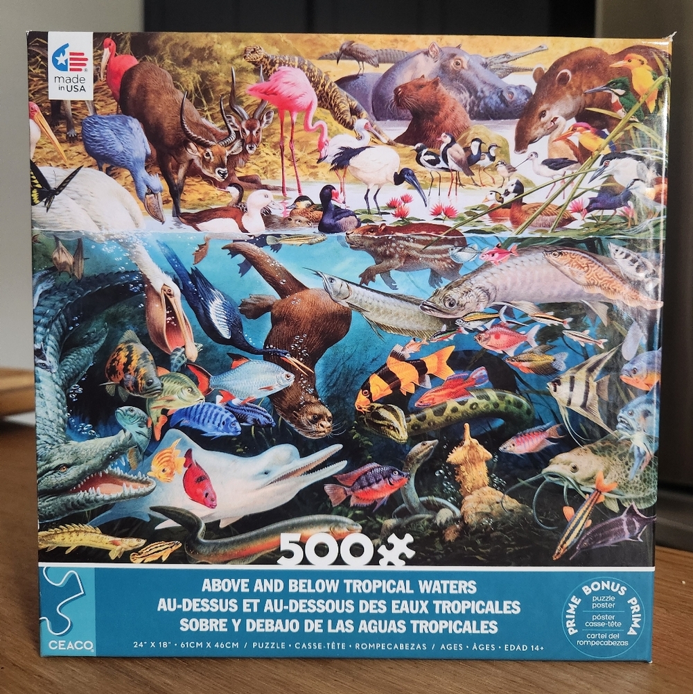 Ceaco Puzzle Above and Below Tropical Waters, 500 piece